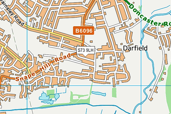 S73 9LH map - OS VectorMap District (Ordnance Survey)