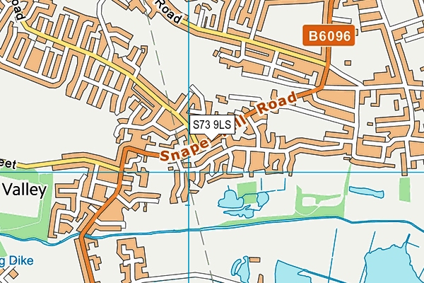S73 9LS map - OS VectorMap District (Ordnance Survey)