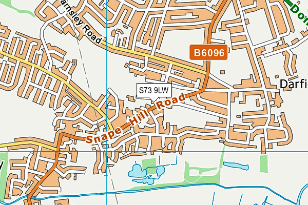 S73 9LW map - OS VectorMap District (Ordnance Survey)