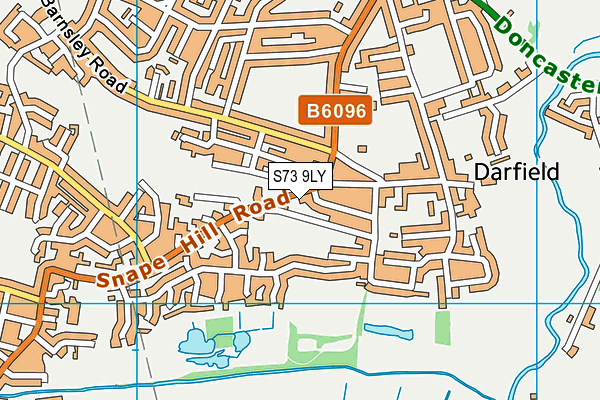 S73 9LY map - OS VectorMap District (Ordnance Survey)