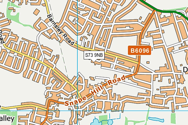 S73 9NB map - OS VectorMap District (Ordnance Survey)