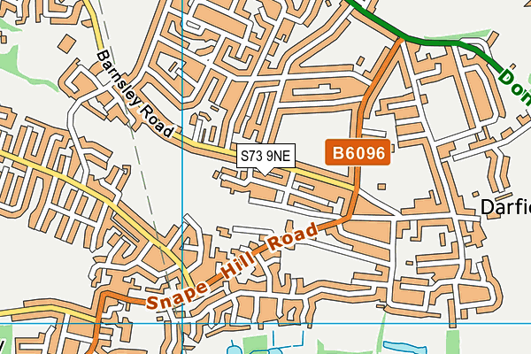 S73 9NE map - OS VectorMap District (Ordnance Survey)