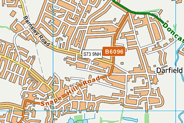 S73 9NH map - OS VectorMap District (Ordnance Survey)