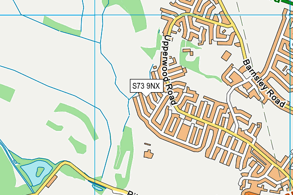 S73 9NX map - OS VectorMap District (Ordnance Survey)