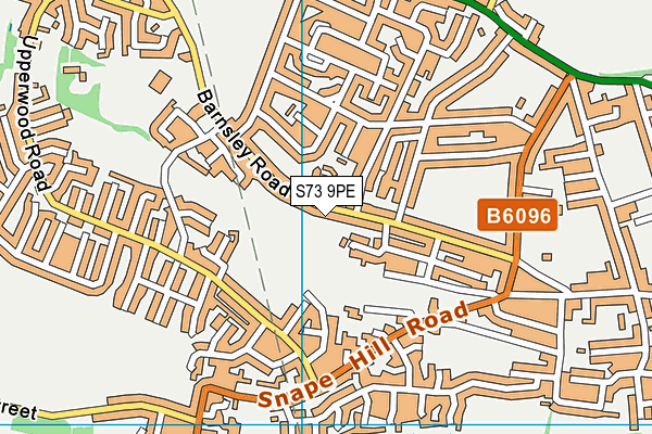 S73 9PE map - OS VectorMap District (Ordnance Survey)