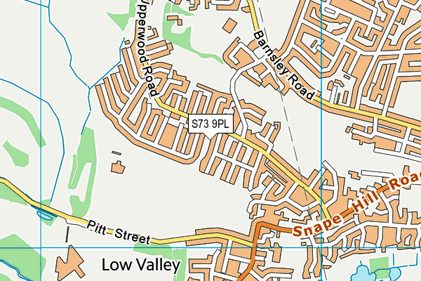 S73 9PL map - OS VectorMap District (Ordnance Survey)