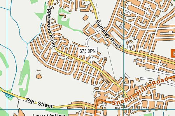 S73 9PN map - OS VectorMap District (Ordnance Survey)