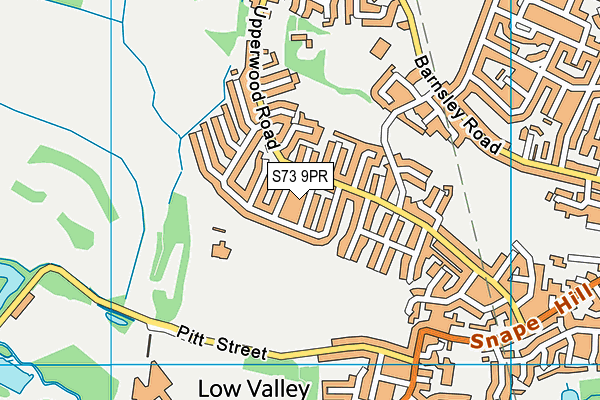 S73 9PR map - OS VectorMap District (Ordnance Survey)