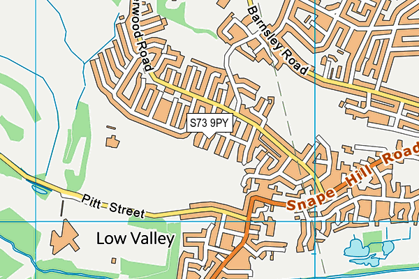 S73 9PY map - OS VectorMap District (Ordnance Survey)