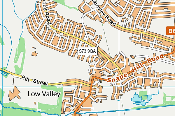 S73 9QA map - OS VectorMap District (Ordnance Survey)