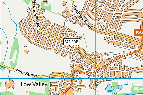 S73 9QB map - OS VectorMap District (Ordnance Survey)