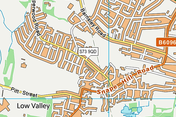 S73 9QD map - OS VectorMap District (Ordnance Survey)
