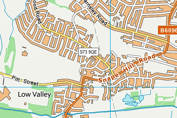 S73 9QE map - OS VectorMap District (Ordnance Survey)