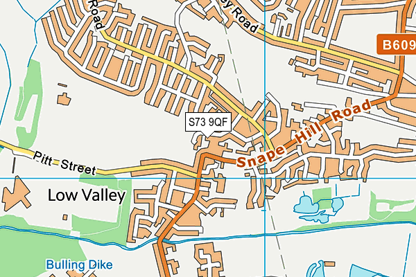 S73 9QF map - OS VectorMap District (Ordnance Survey)