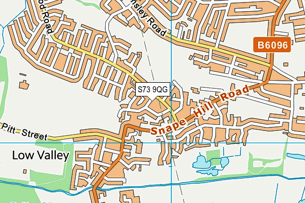 S73 9QG map - OS VectorMap District (Ordnance Survey)