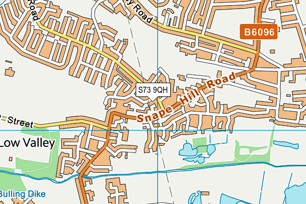 S73 9QH map - OS VectorMap District (Ordnance Survey)