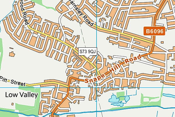 S73 9QJ map - OS VectorMap District (Ordnance Survey)