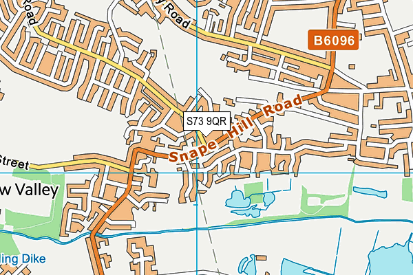 S73 9QR map - OS VectorMap District (Ordnance Survey)