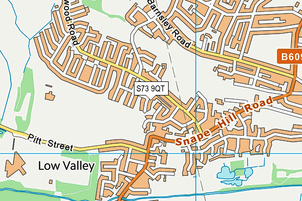 S73 9QT map - OS VectorMap District (Ordnance Survey)