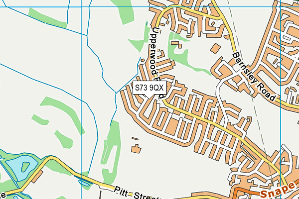 S73 9QX map - OS VectorMap District (Ordnance Survey)