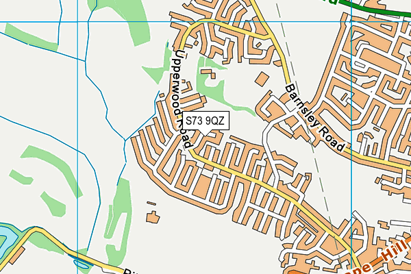 S73 9QZ map - OS VectorMap District (Ordnance Survey)