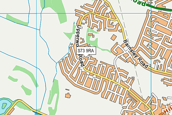 S73 9RA map - OS VectorMap District (Ordnance Survey)