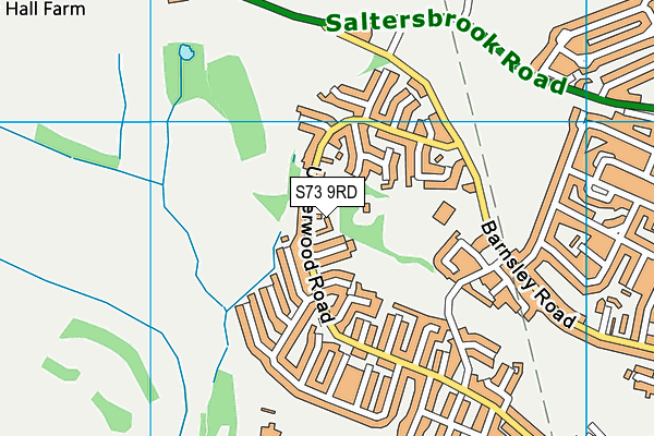 S73 9RD map - OS VectorMap District (Ordnance Survey)