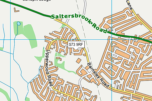 S73 9RF map - OS VectorMap District (Ordnance Survey)