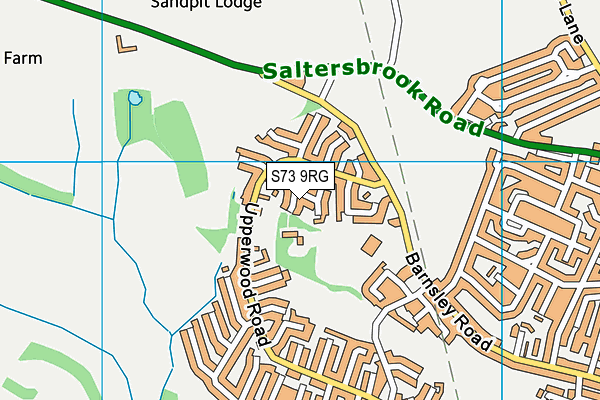 S73 9RG map - OS VectorMap District (Ordnance Survey)