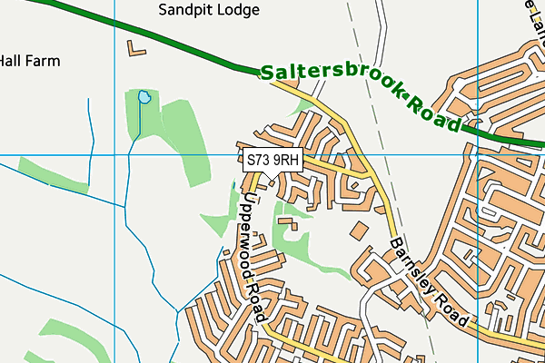 S73 9RH map - OS VectorMap District (Ordnance Survey)
