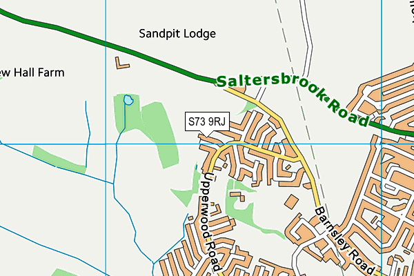 S73 9RJ map - OS VectorMap District (Ordnance Survey)