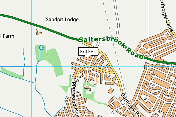 S73 9RL map - OS VectorMap District (Ordnance Survey)