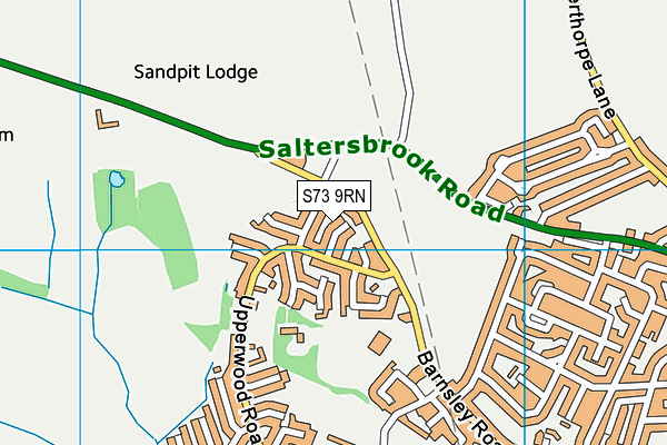 S73 9RN map - OS VectorMap District (Ordnance Survey)