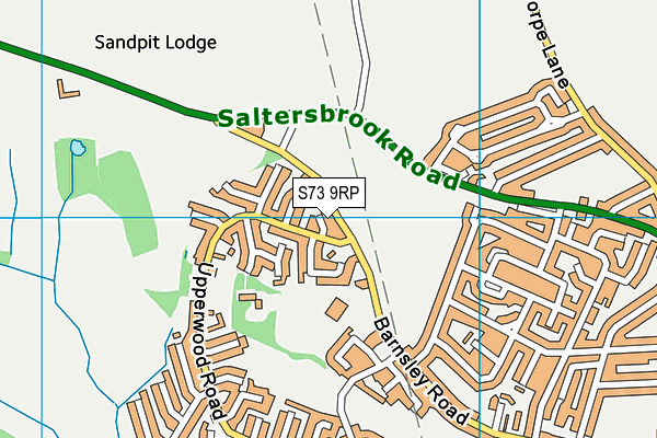 S73 9RP map - OS VectorMap District (Ordnance Survey)