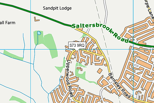 S73 9RQ map - OS VectorMap District (Ordnance Survey)