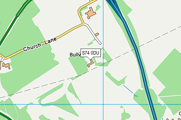 S74 0DU map - OS VectorMap District (Ordnance Survey)