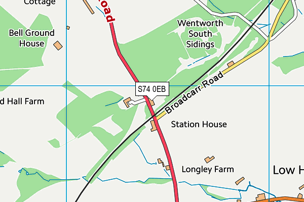 S74 0EB map - OS VectorMap District (Ordnance Survey)