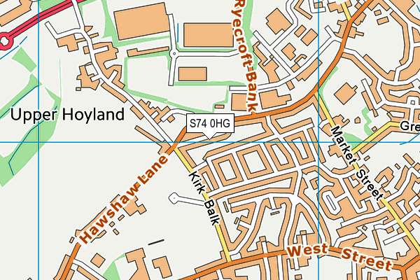 S74 0HG map - OS VectorMap District (Ordnance Survey)