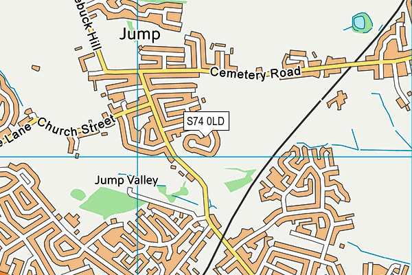 S74 0LD map - OS VectorMap District (Ordnance Survey)