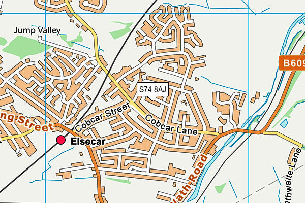 S74 8AJ map - OS VectorMap District (Ordnance Survey)