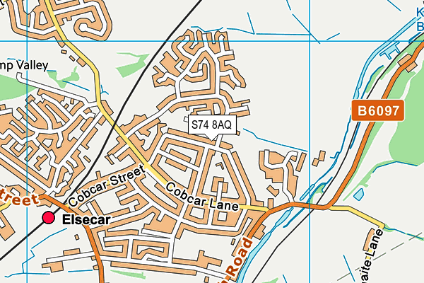 S74 8AQ map - OS VectorMap District (Ordnance Survey)