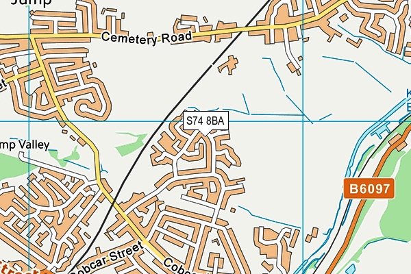 S74 8BA map - OS VectorMap District (Ordnance Survey)