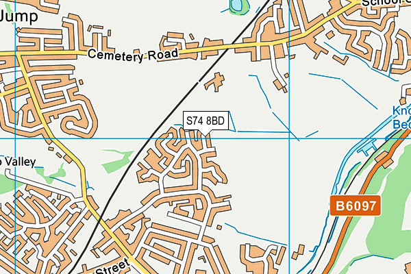 S74 8BD map - OS VectorMap District (Ordnance Survey)