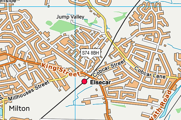 S74 8BH map - OS VectorMap District (Ordnance Survey)