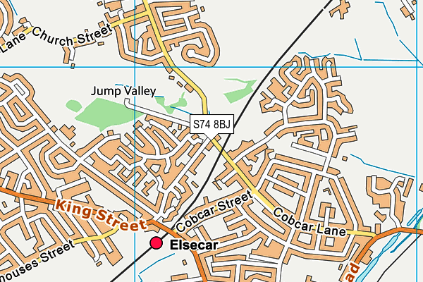 S74 8BJ map - OS VectorMap District (Ordnance Survey)