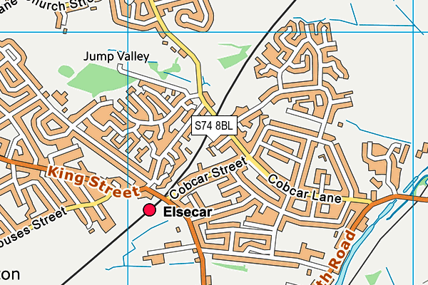 S74 8BL map - OS VectorMap District (Ordnance Survey)