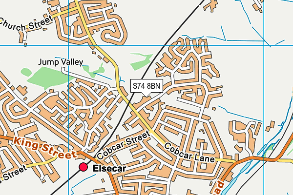 S74 8BN map - OS VectorMap District (Ordnance Survey)