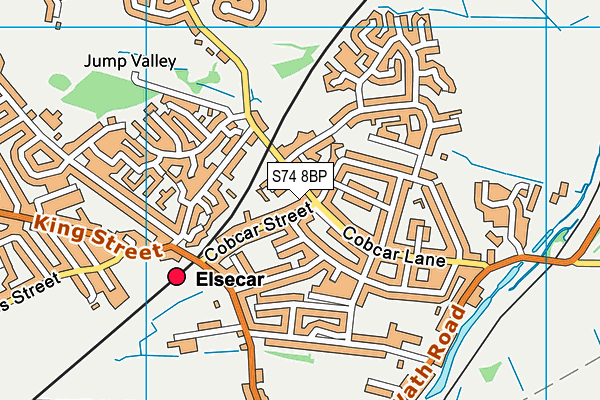 S74 8BP map - OS VectorMap District (Ordnance Survey)