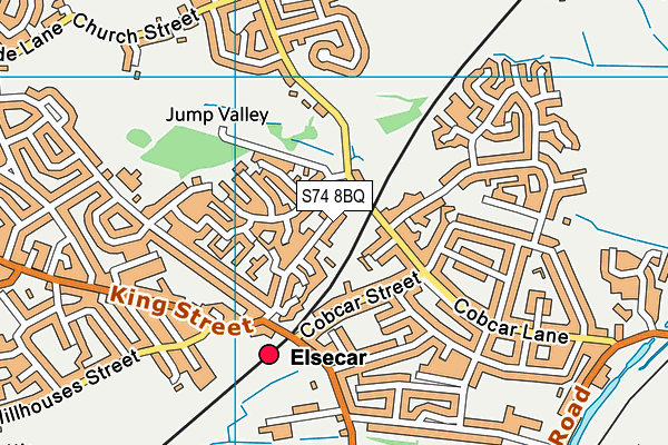 S74 8BQ map - OS VectorMap District (Ordnance Survey)