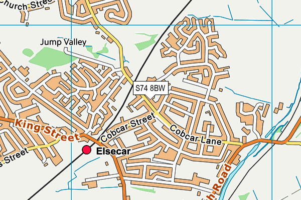 S74 8BW map - OS VectorMap District (Ordnance Survey)